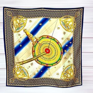 ROBERTA di CAMERINO Vintage Square Silk Scarf Astronomical Instruments Print